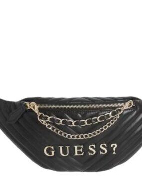 Guess Women's Black Quilted Funny Pack Belt Travel Bag Handbag NEW with Tags